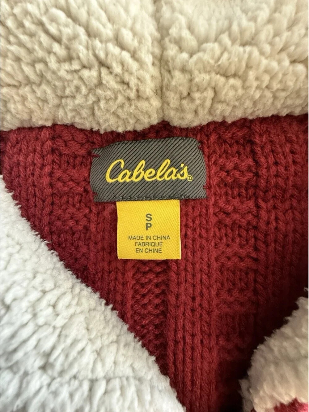 Cabellas Small Zip Up Women’s Sweater Size Small Lined Hood